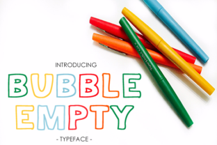 Bubble Empty: A Thick Display Font for Bold Brand Identity