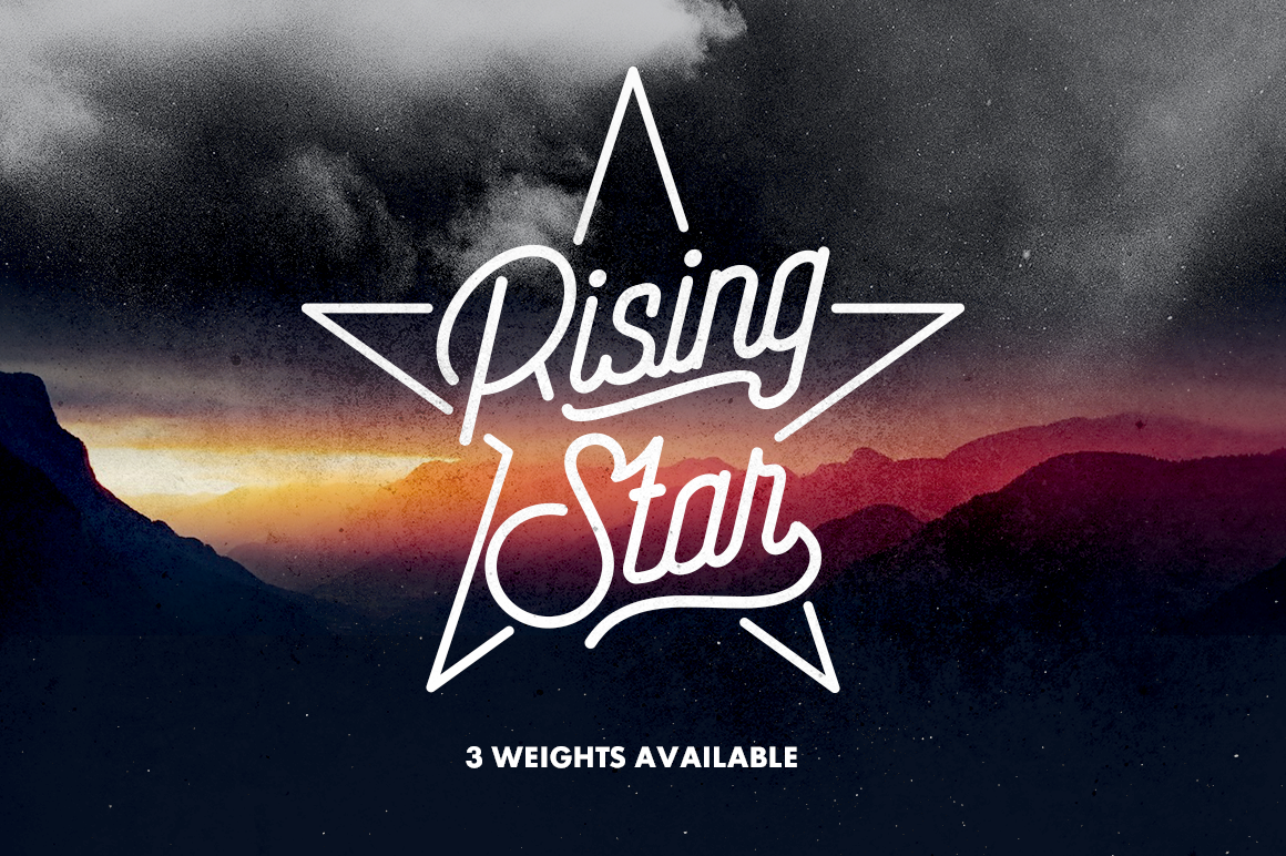Rising Star: The Modern Script Typeface for Adventurous Branding